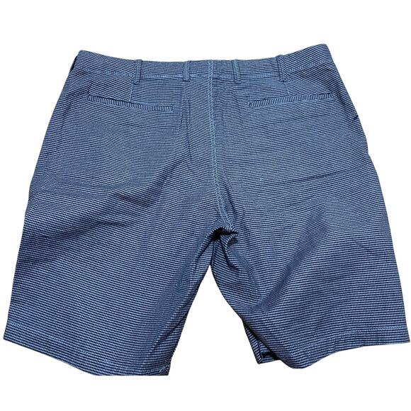 GAP Men's 38 10in Inseam Cotton Flat Front‎ Blue Gingham Shorts Pockets NWT - Picture 7 of 7